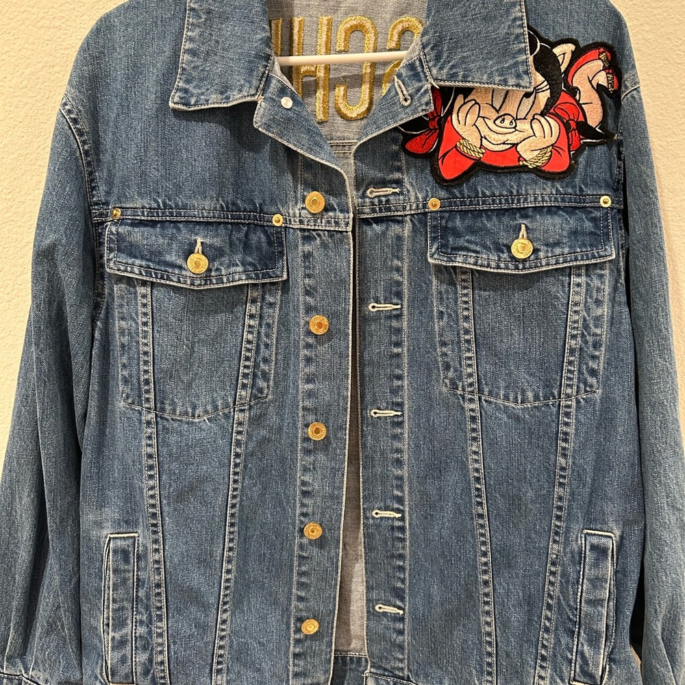 Denim Jacket with Cartoon Patch